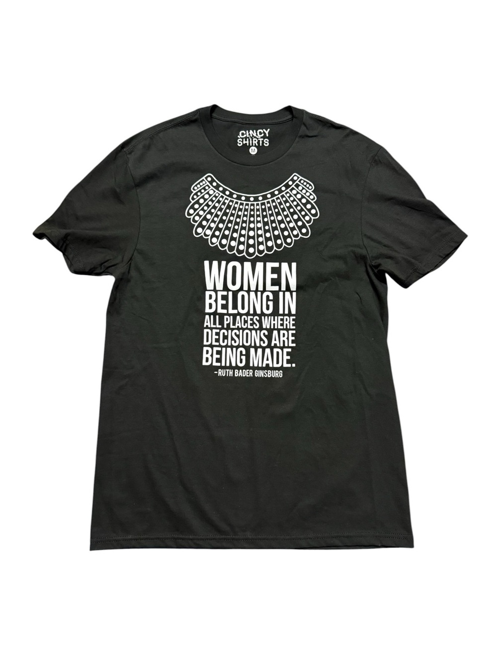 Cincy Shirts Black Short-Sleeve Graphic Tee - Quote from Ruth Bader Ginsburg